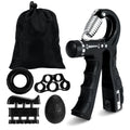6-Pack Adjustable Grip Strength Training Kit with Counter, Resistance Range 10 to 132 lbs, Includes Hand Gripper, Hand Extension Exerciser, and Forearm Workout Ring for Muscle Development and Rehabilitation