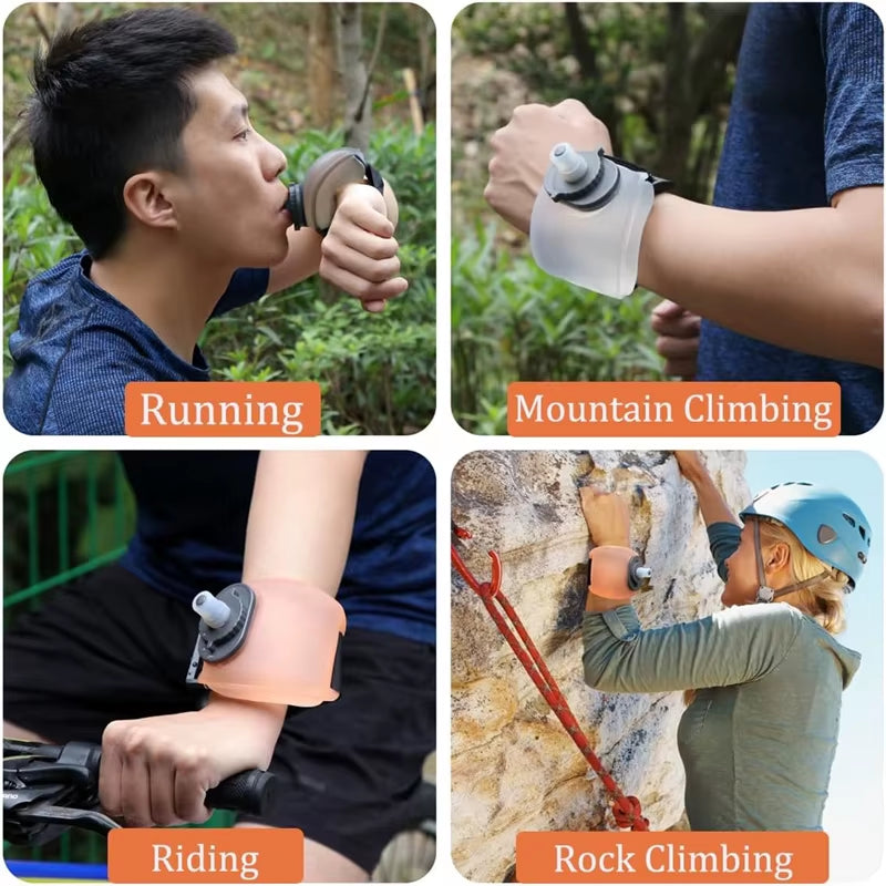 Adjustable Outdoor Portable Running Wrist Water Bottle for Fitness, Cycling, and Marathons