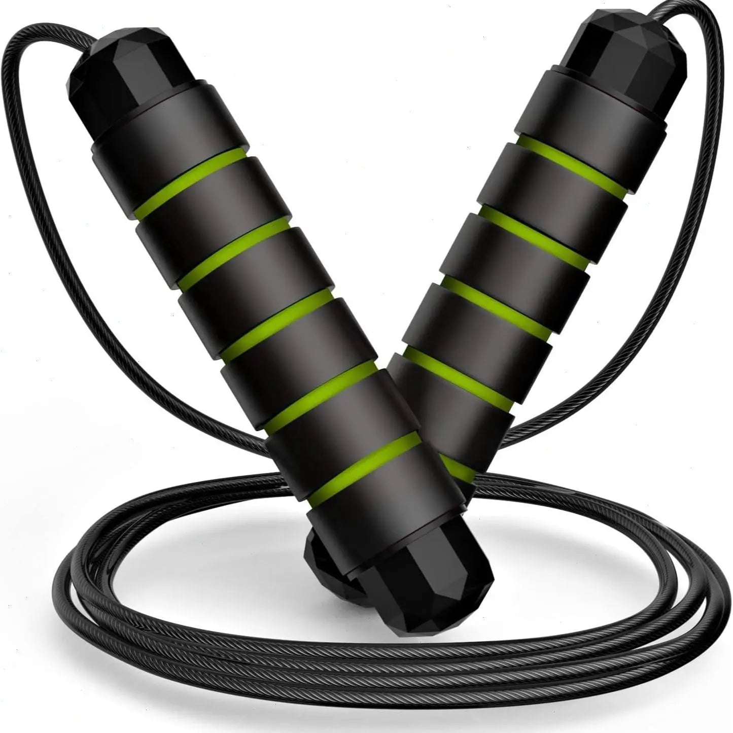 Adjustable Pro Speed Jump Rope - Tangle-Free Skipping Rope with Ball Bearing Swivel and Ergonomic Handles for All Ages - Ideal for Home, School, and Gym Workouts