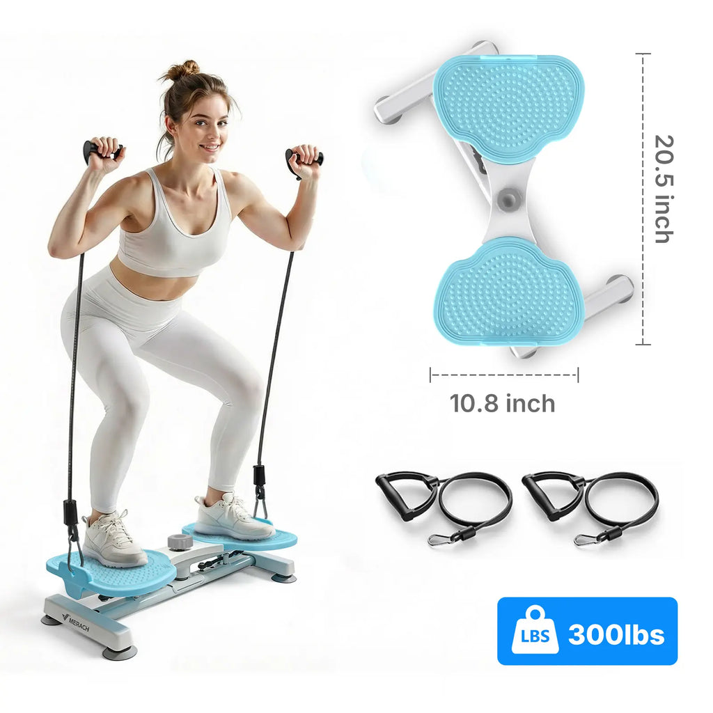 Merach Waist Twist Machine for Toned Abs - Double Non-Slip, No Noise Exercise Equipment for Abdominal Workouts