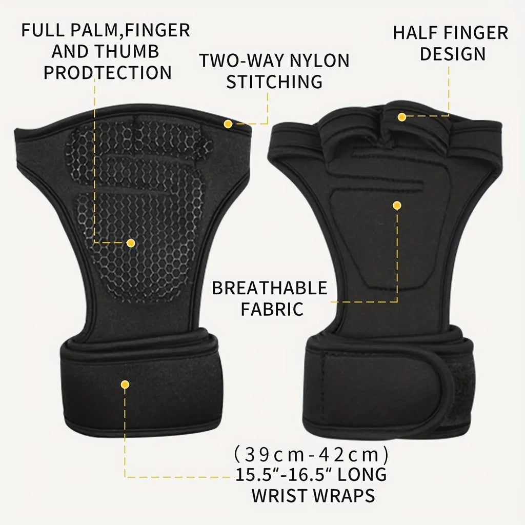 Weight Lifting Training Gloves, 1 Pair Anti-Slip Strength Training Gloves, Sports Gloves for Men & Women, Fitness Accessories, Workout Accessories