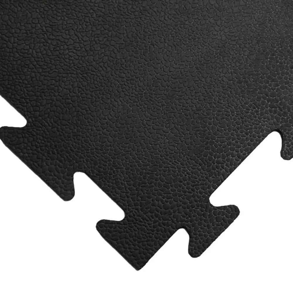 Armor-Lock Fitness Interlocking Rubber Tiles, 3/8 Inch x 20 Inch x 20 Inch, Black, 12-Pack (33 Square Feet)