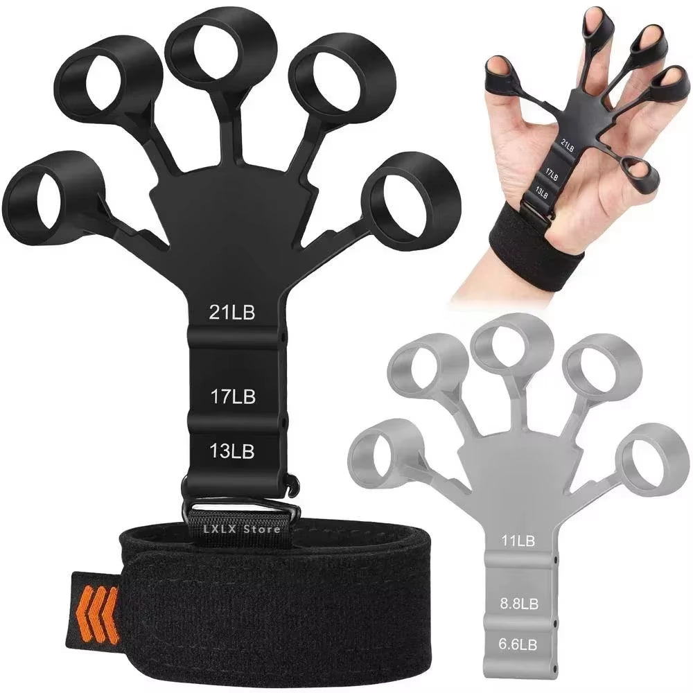 Hand Grip Strengthener and Finger Trainer with 6 Levels of Resistance for Enhanced Grip and Dexterity
