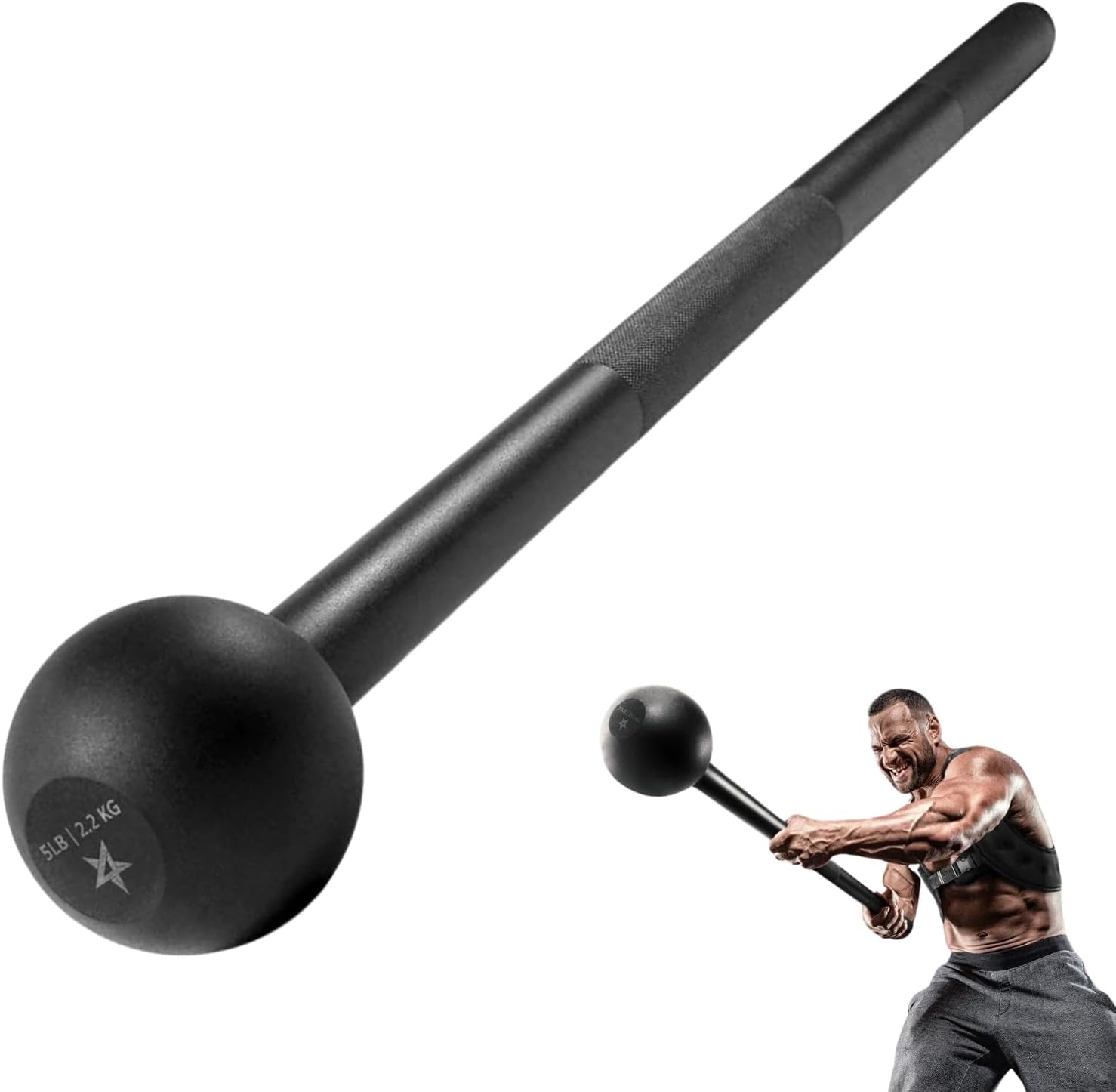 Steel Mace Bell for Comprehensive Strength Training - Full Body Muscle Development, Shoulder, Grip, and Forearm Workouts, Available in 5 to 30 LB for Men and Women