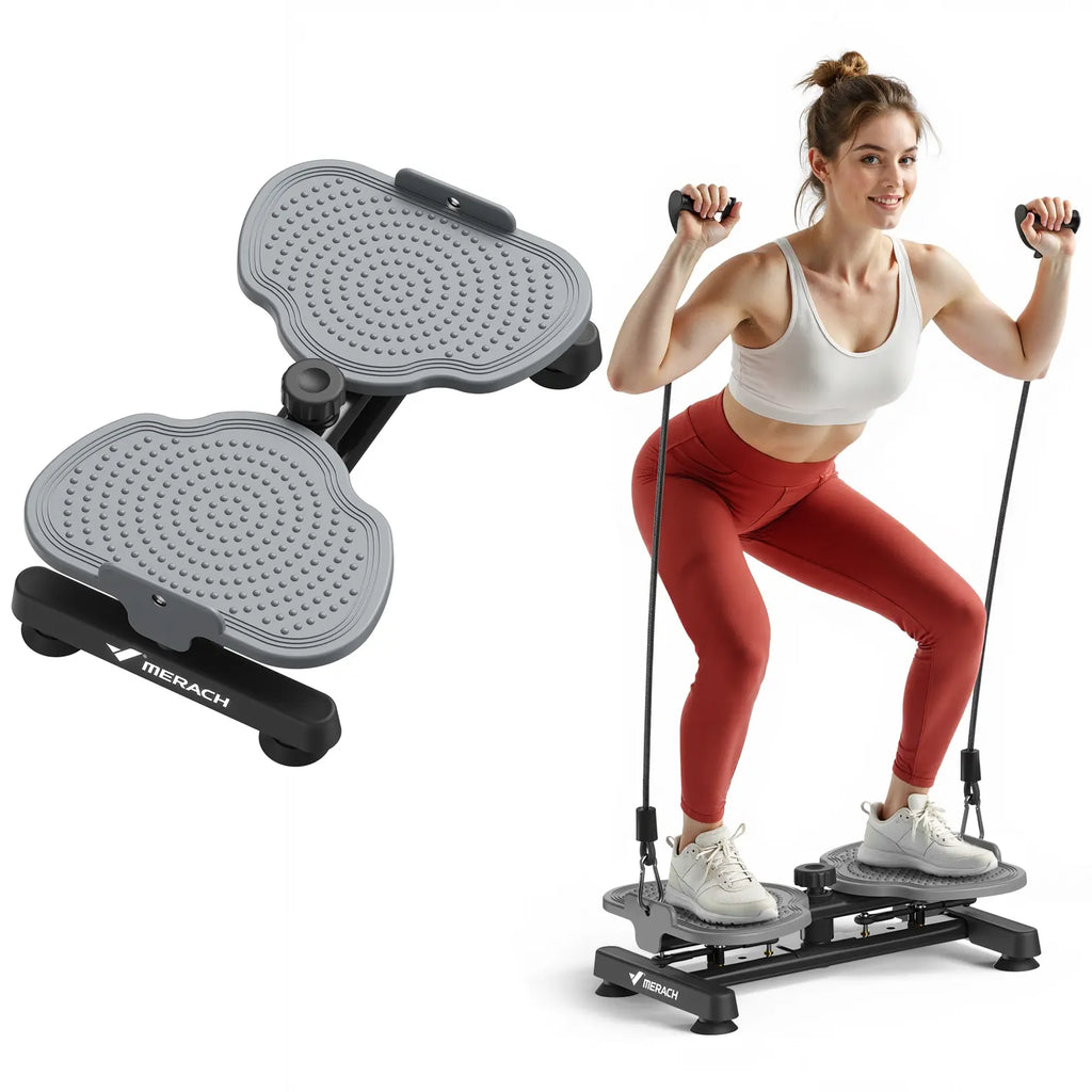 Merach Waist Twist Machine for Toned Abs - Double Non-Slip, No Noise Exercise Equipment for Abdominal Workouts