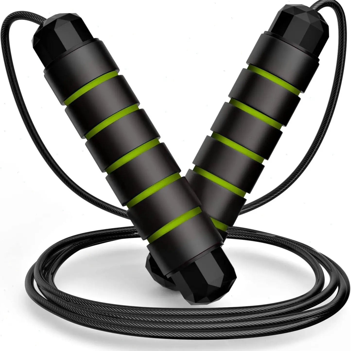 Adjustable Pro Speed Jump Rope - Tangle-Free Skipping Rope with Ball Bearing Swivel and Ergonomic Handles for All Ages - Ideal for Home, School, and Gym Workouts