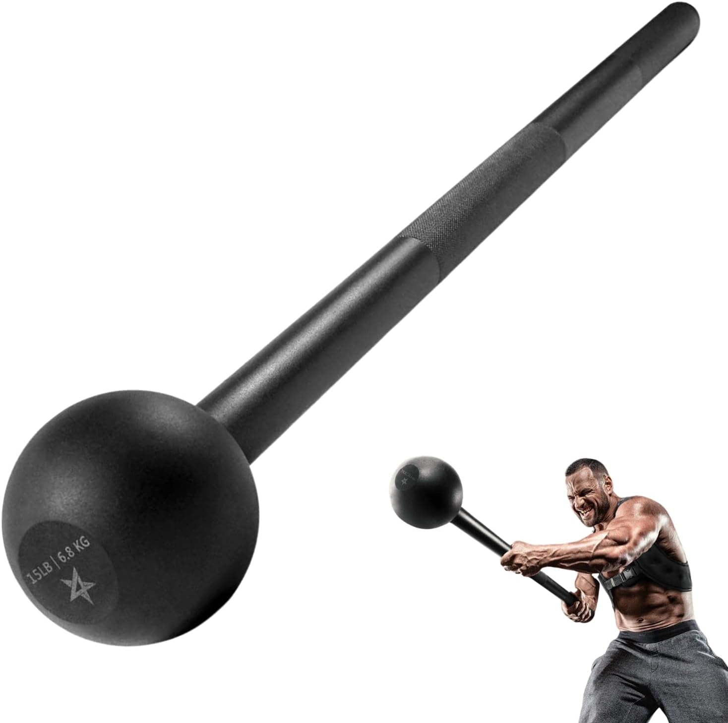 Steel Mace Bell for Comprehensive Strength Training - Full Body Muscle Development, Shoulder, Grip, and Forearm Workouts, Available in 5 to 30 LB for Men and Women