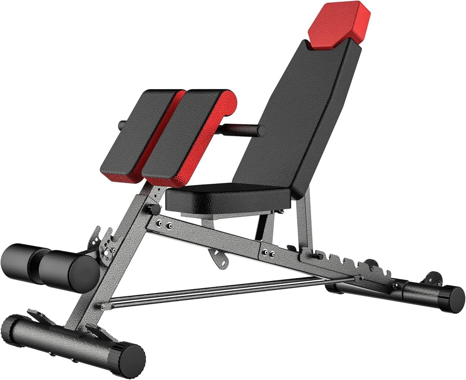 Versatile FID Weight Bench for Comprehensive Full-Body Workouts – Includes Hyper Back Extension, Roman Chair, Adjustable Ab Sit-Up Bench, Incline/Decline Bench, and Flat Bench