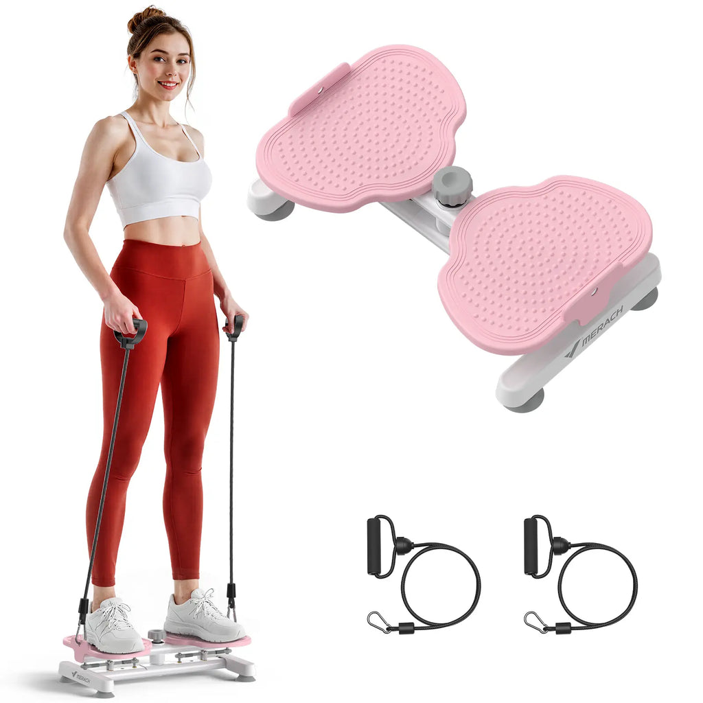 Merach Waist Twist Machine for Toned Abs - Double Non-Slip, No Noise Exercise Equipment for Abdominal Workouts