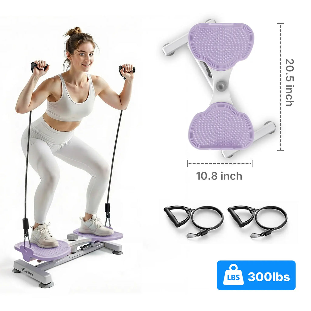 Merach Waist Twist Machine for Toned Abs - Double Non-Slip, No Noise Exercise Equipment for Abdominal Workouts