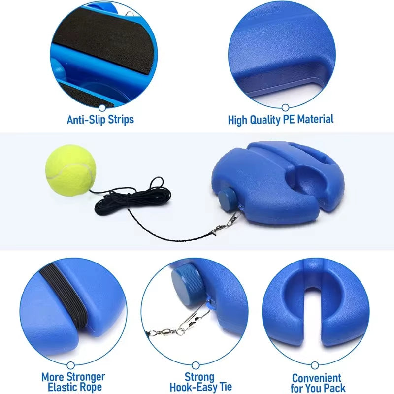 Professional Tennis Training Aid with Elastic Rope and Rebound Ball for Enhanced Solo Practice