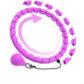 24-Section Adjustable Weighted Hula Hoop for Women's Body Toning and Full-Body Workout - Detachable Home Fitness Equipment