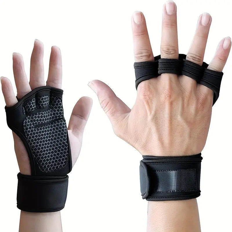 Weight Lifting Training Gloves, 1 Pair Anti-Slip Strength Training Gloves, Sports Gloves for Men & Women, Fitness Accessories, Workout Accessories