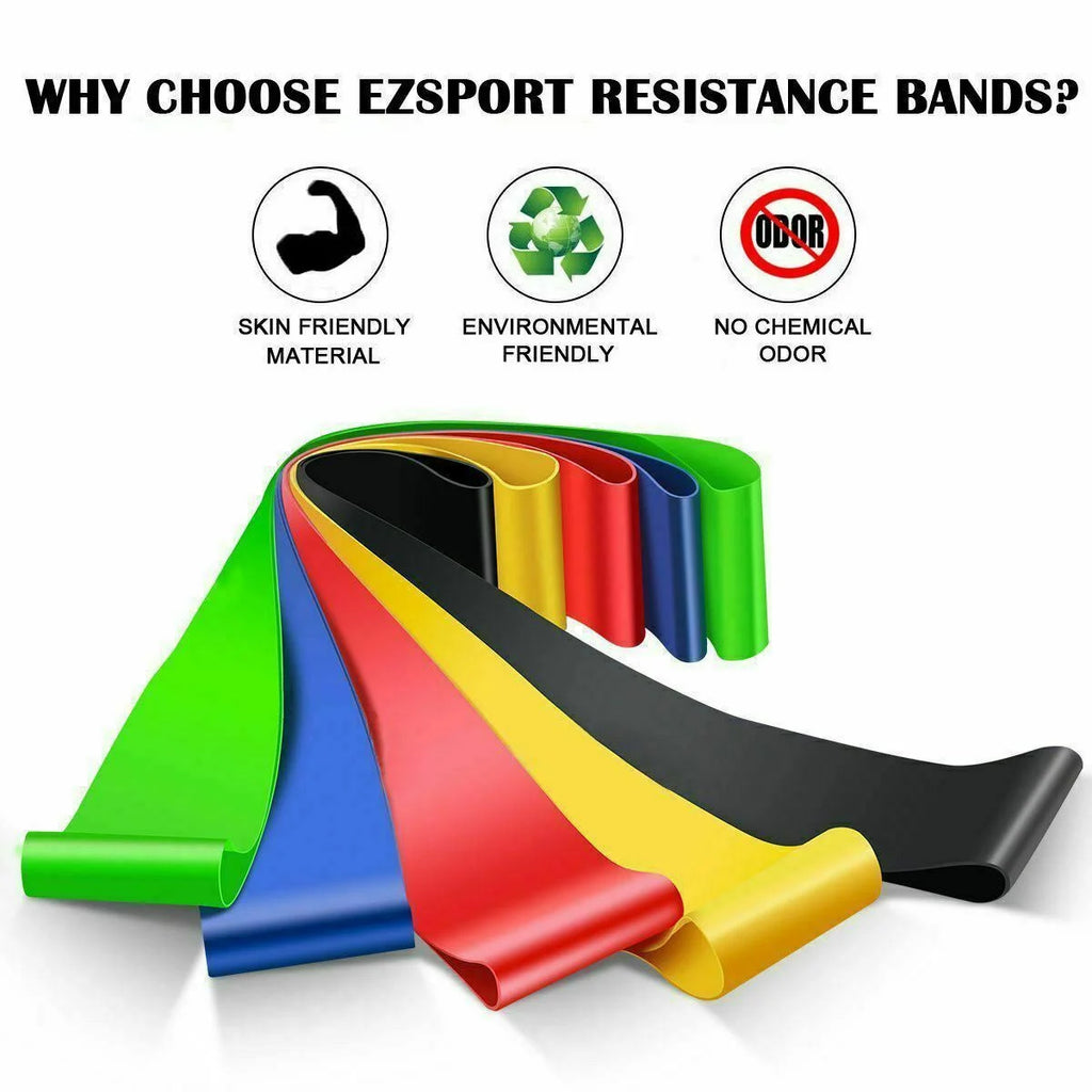 Eco-Friendly Yoga Resistance Bands Set - 5-Piece Booty Band Collection