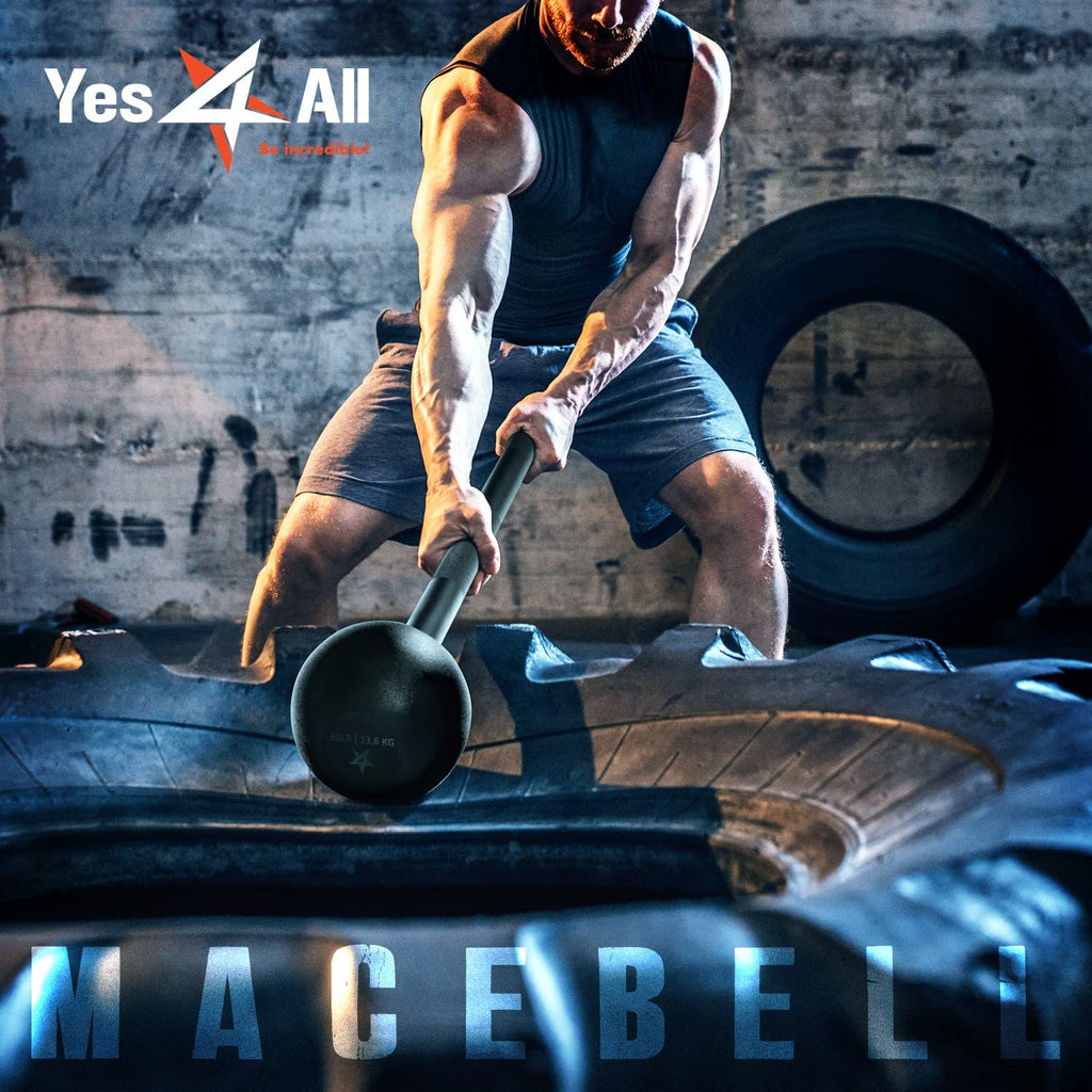 Steel Mace Bell for Comprehensive Strength Training - Full Body Muscle Development, Shoulder, Grip, and Forearm Workouts, Available in 5 to 30 LB for Men and Women