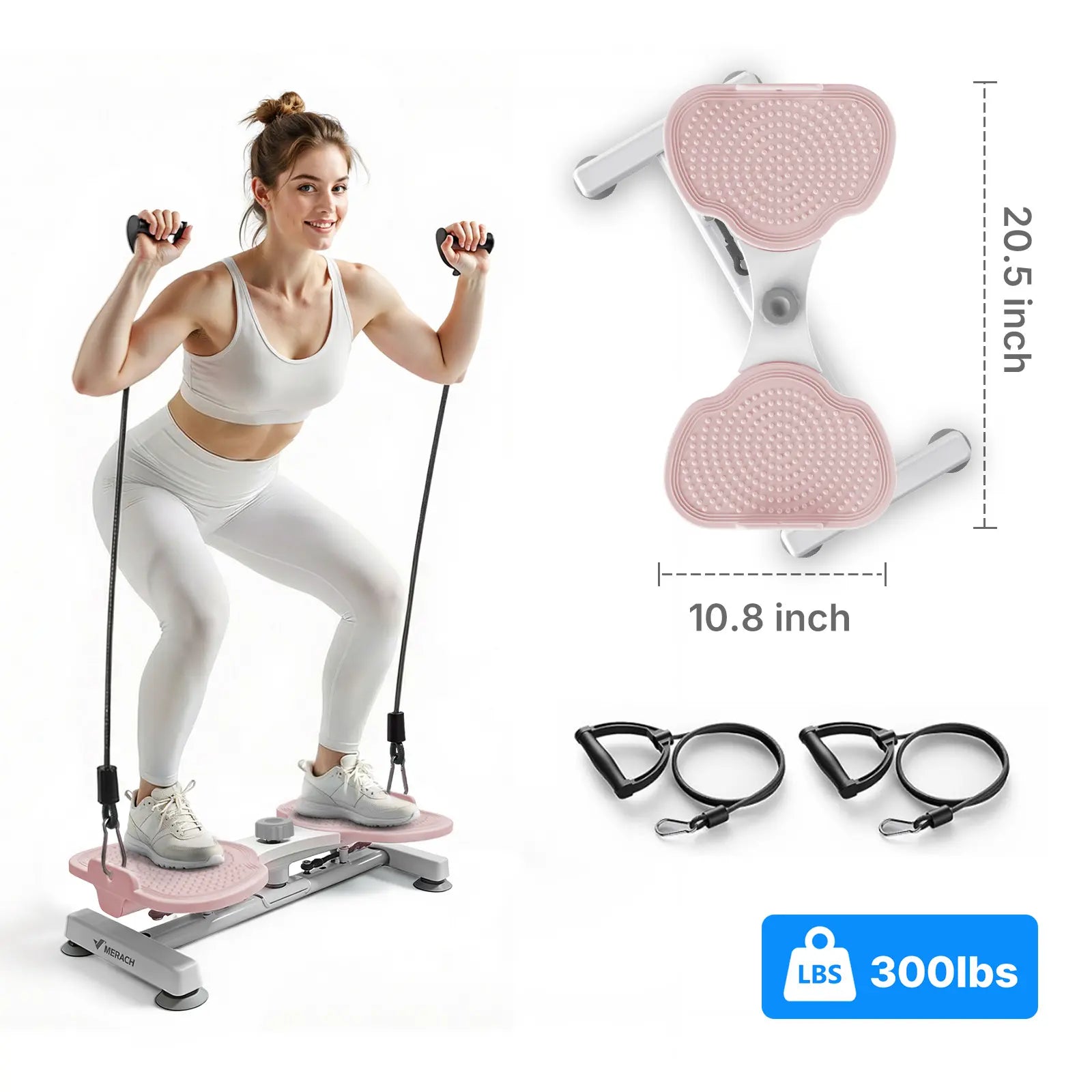 Merach Waist Twist Machine for Toned Abs - Double Non-Slip, No Noise Exercise Equipment for Abdominal Workouts