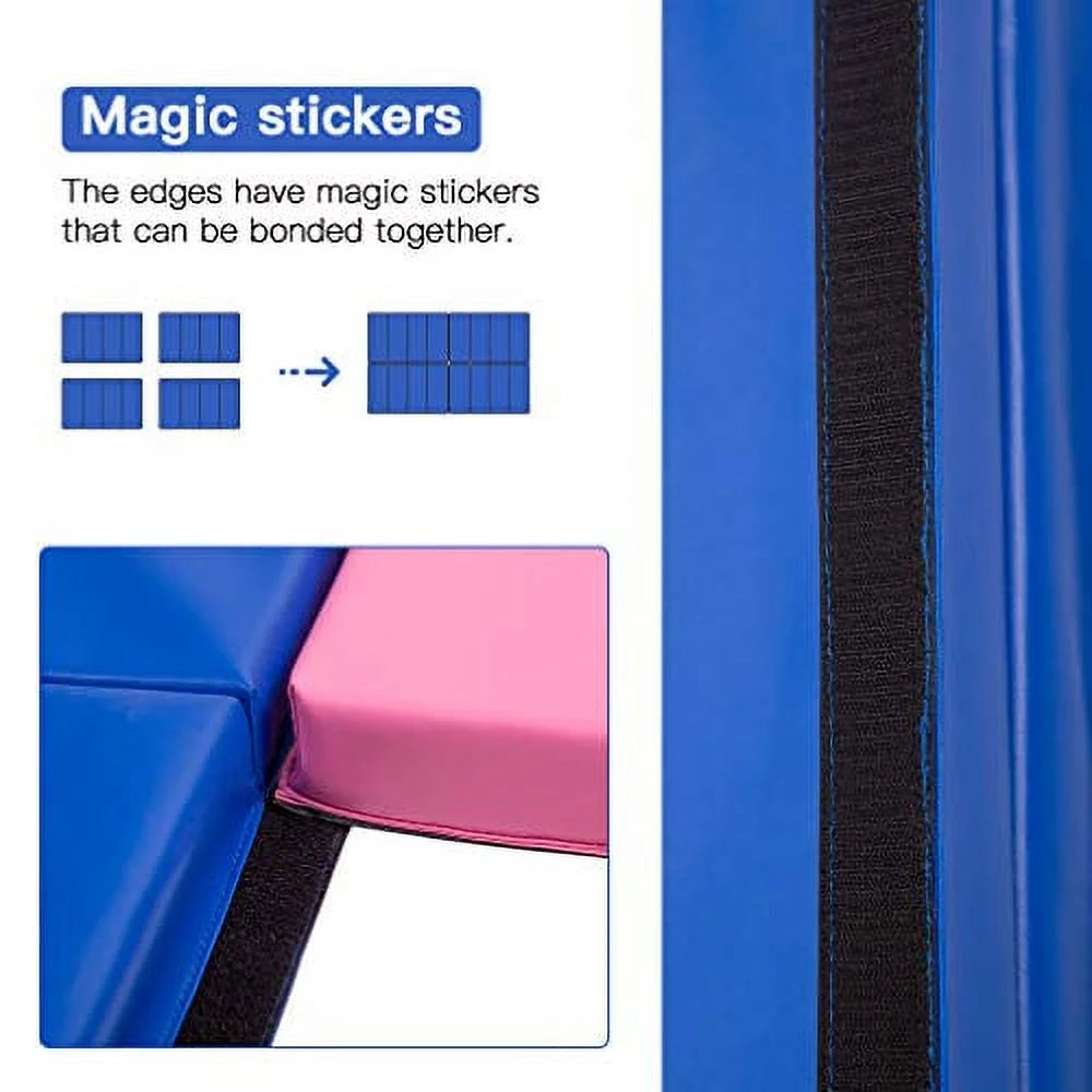 4' x 8' x 2" Folding Gymnastics Mat for Indoor and Outdoor Use (Blue)