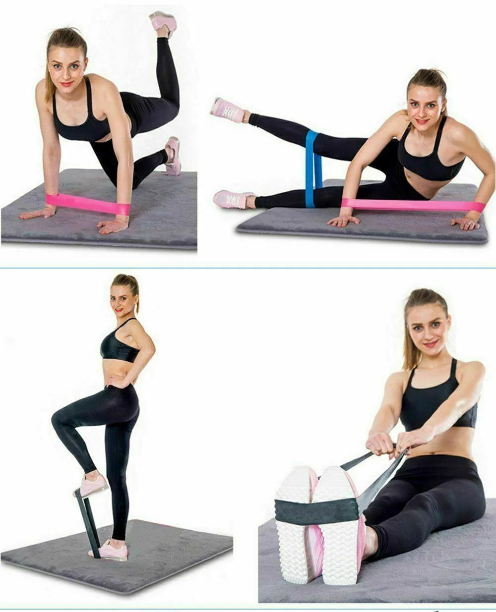 Eco-Friendly Yoga Resistance Bands Set - 5-Piece Booty Band Collection
