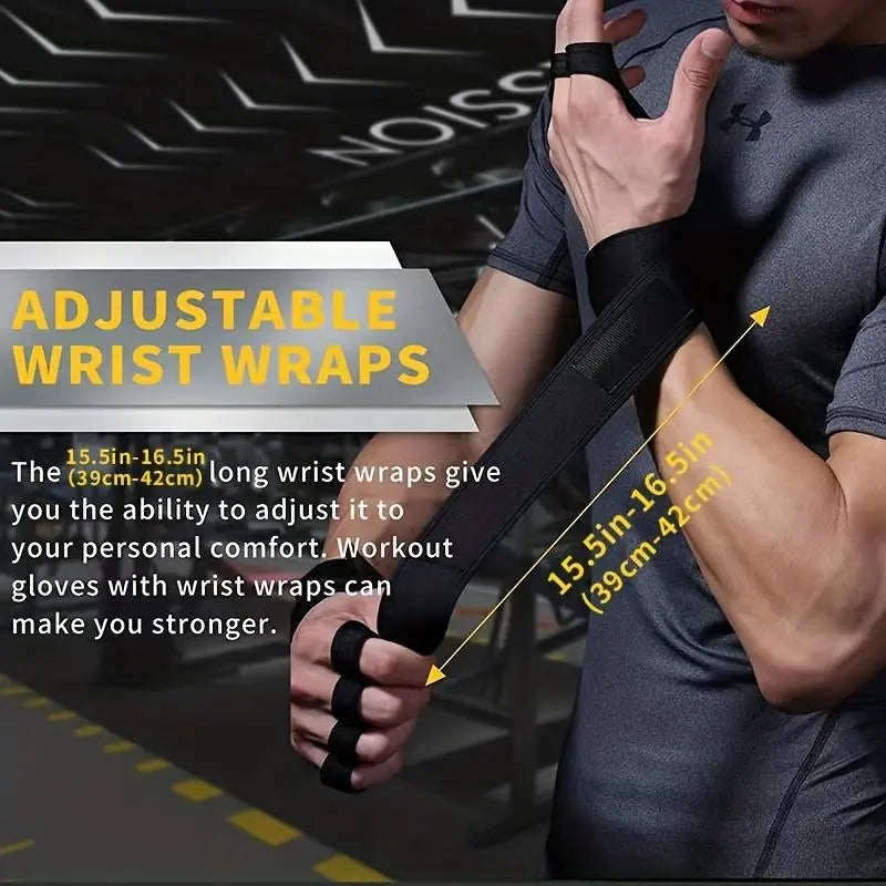 Weight Lifting Training Gloves, 1 Pair Anti-Slip Strength Training Gloves, Sports Gloves for Men & Women, Fitness Accessories, Workout Accessories